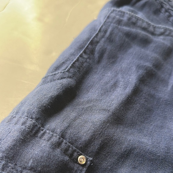 Linen adjustable pants with rhinestone details - Picture 6 of 15
